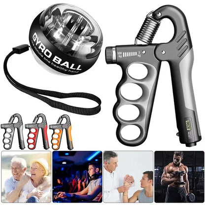 Wrist Gyro Ball Power Trainer - Forearm and Finger Strengthening Device