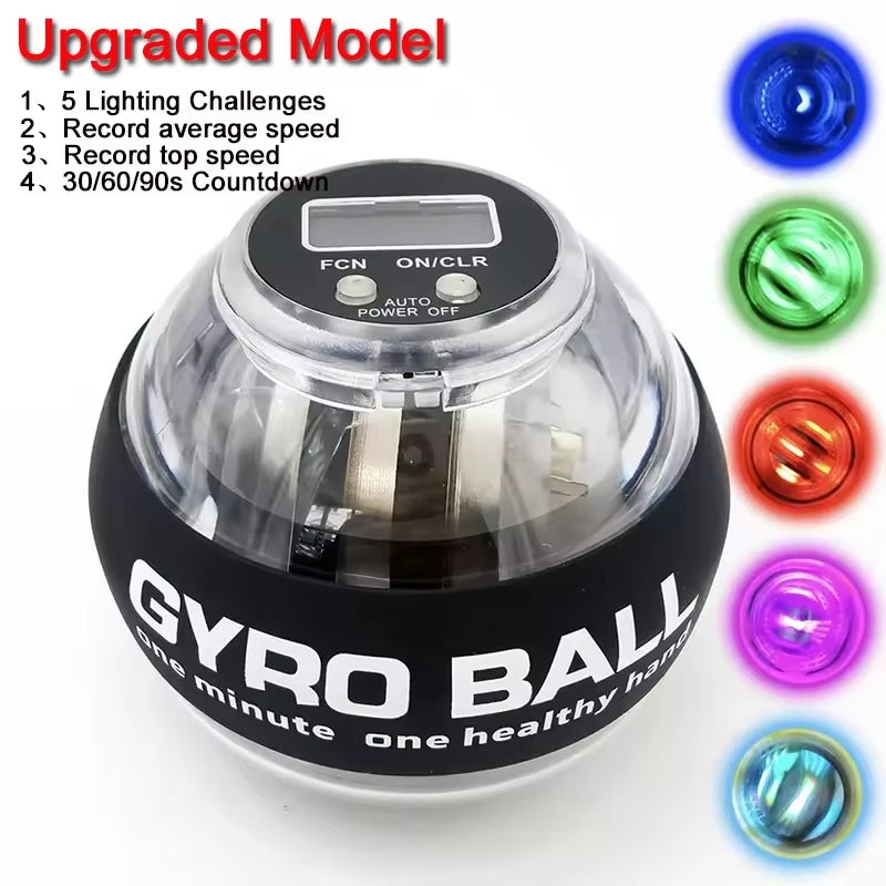 Wrist Gyro Ball Power Trainer - Forearm and Finger Strengthening Device