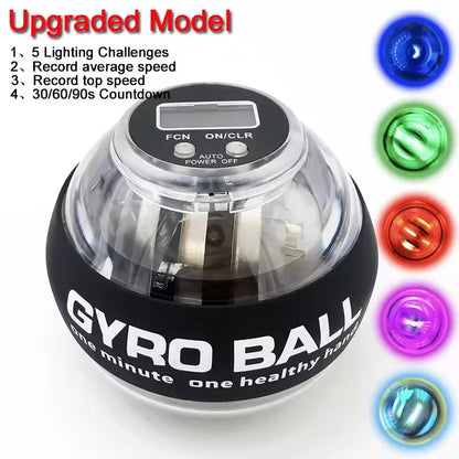 Wrist Gyro Ball Power Trainer - Forearm and Finger Strengthening Device